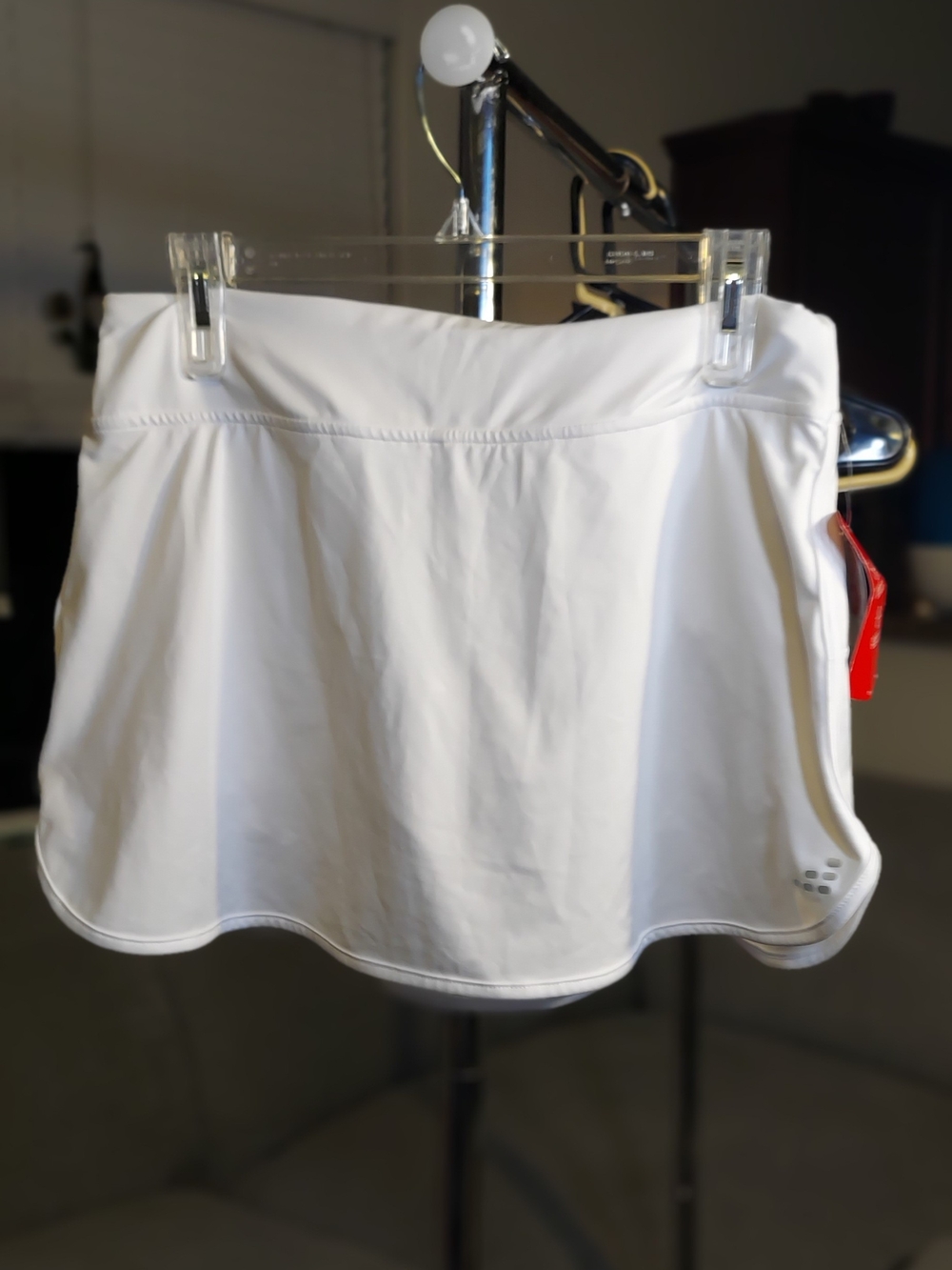bcg White Women's Active Tennis Skirt with Inner Short Liner